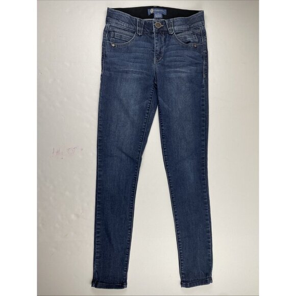 Democracy Ab Solution Jeans Women’s 2 Mid Rise Straight Stretch Cotton Poly - Picture 2 of 9